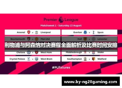 利物浦与阿森纳对决赛程全面解析及比赛时间安排